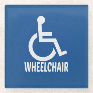 Handicapped Wheelchair Glass Coaster