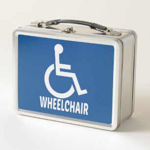 Handicapped Wheelchair Metal Lunch Box