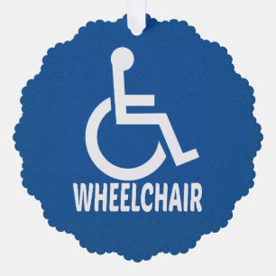 Handicapped Wheelchair Tree Decoration Card
