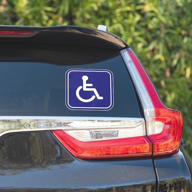 Handicapped Wheelchair Vehicle Symbol (Car Side)