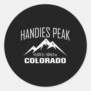 Handies Peak Colorado Climbing Summit Club Outdoor Classic Round Sticker