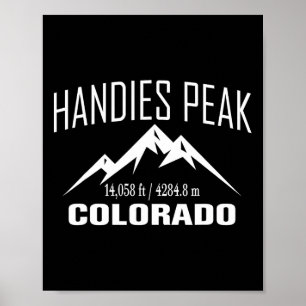 Handies Peak Colorado Climbing Summit Club Outdoor Poster