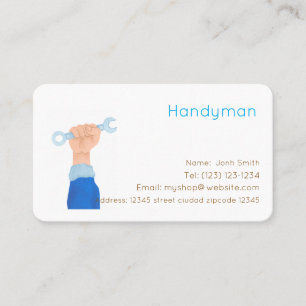 handiman services editable   business card