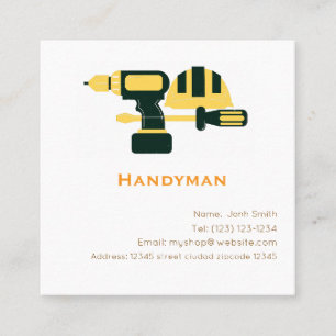 handiman services editable business card