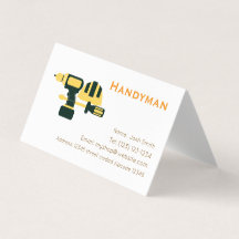 handiman services editable business card