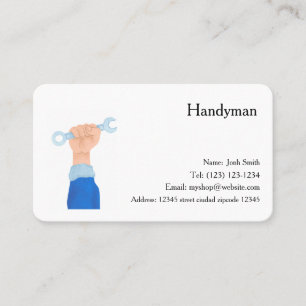 handiman services editable business card