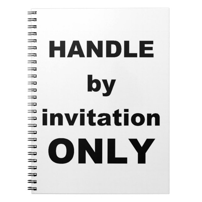 HANDLE invitation only Notebook (Front)