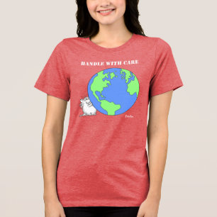 HANDLE WITH CARE Boynton Cat Tri-Blend Shirt