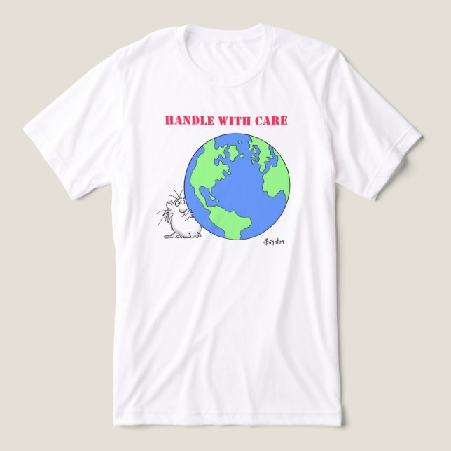 HANDLE WITH CARE Boynton Cat Tri-Blend Shirt (Design Front)