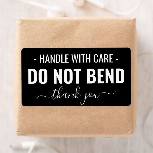 Handle with Care - Do Not Bend Black Shipping (Insitu)