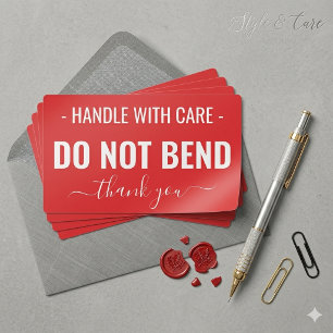 Handle with Care - Do Not Bend Rectangular Sticker