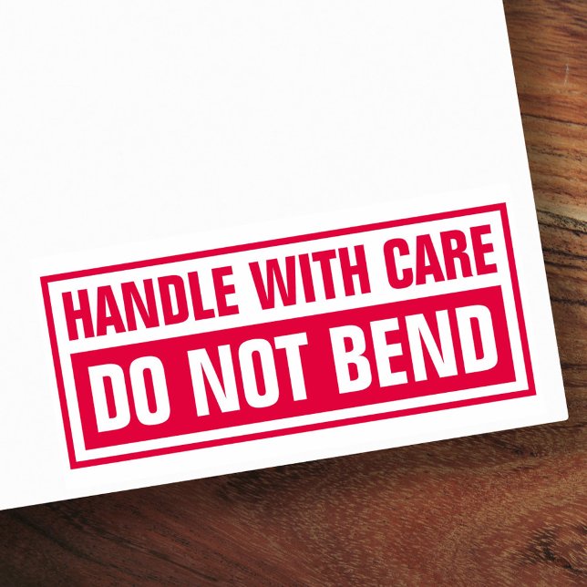 Handle with care do not bend self-inking stamp (Creator Uploaded)
