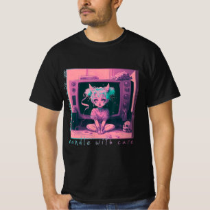 Handle with Care Pastel Goth Kawaii Anime Menhera  T-Shirt