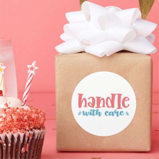 Handle With Care - Small Business Sticker (Party)