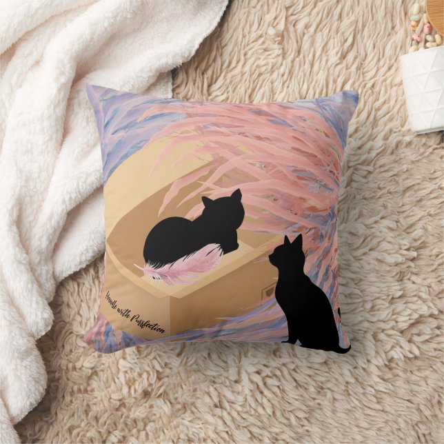 Handle with Purrfection  Cushion (Blanket)