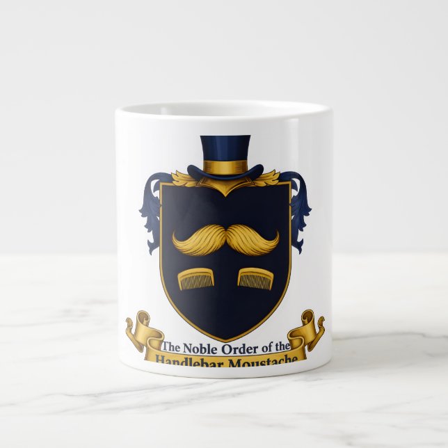 Handlebar Moustache Gentleman's Coffee Mug (Front)