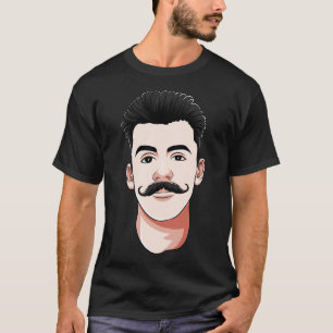 Handlebar Moustache Man Hipster Facial Hair T-Shirt