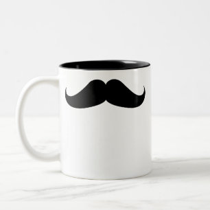 Handlebar Moustache Two-Tone Coffee Mug