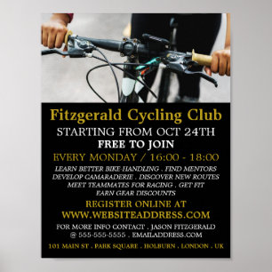 Handlebars, Cycling Club Advertising Poster