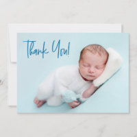 Handlettering Baby Photo baby shower blue script