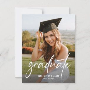Handlettering Graduate Custom Photos Graduation Announcement