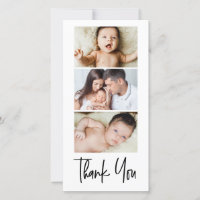 Handlettering script photo strip baby shower