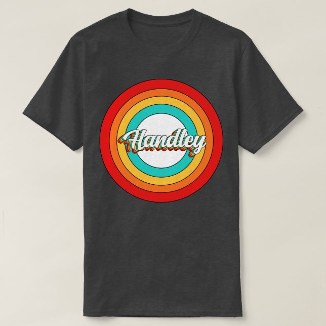 Handley Name Shirt Vintage Handley Circle (Design Front)