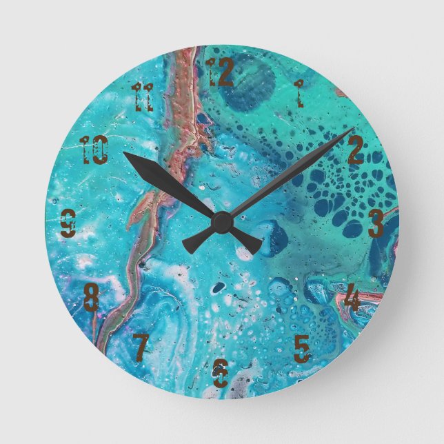 Handmade abstract painting - Kook Art - Wall Clock (Front)