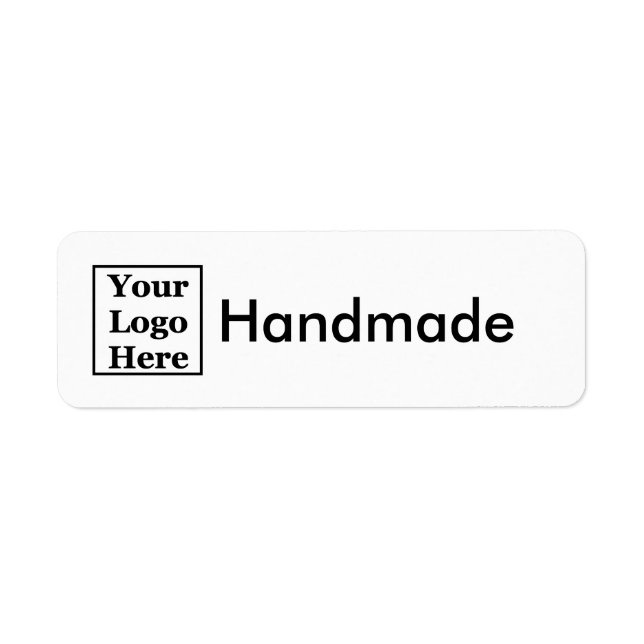 Handmade and Your Business Logo Template Return Address Label (Front)