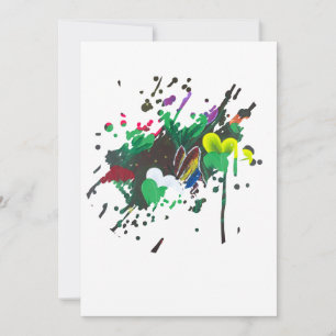 Handmade artwork - Butterfly Bolssom Invitation