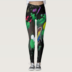 Handmade artwork - Butterfly Bolssom Leggings