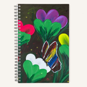  Handmade artwork - Butterfly Bolssom Notebook