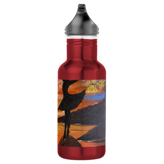 Handmade artwork / Dancing with sunso 532 Ml Water Bottle (Right)