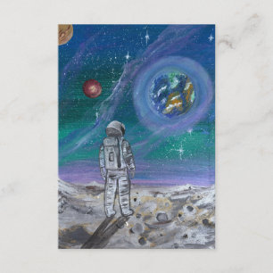 Handmade artwork- Earth view Enclosure Card