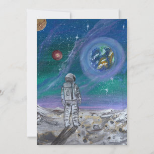 Handmade artwork- Earth view Invitation