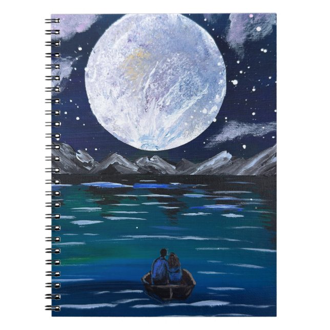 Handmade artwork- Moonlit Love Notebook (Front)