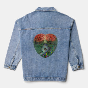 Handmade artwork - Orang trees Denim Jacket