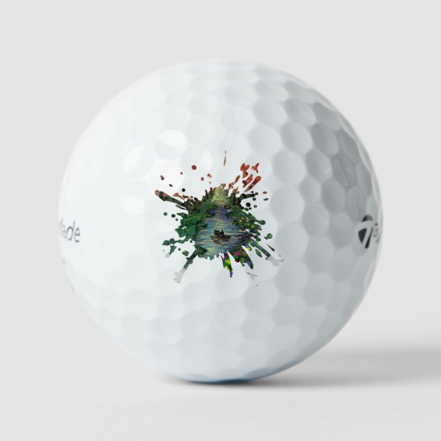 Handmade artwork - Orang trees  Golf Balls (Front)