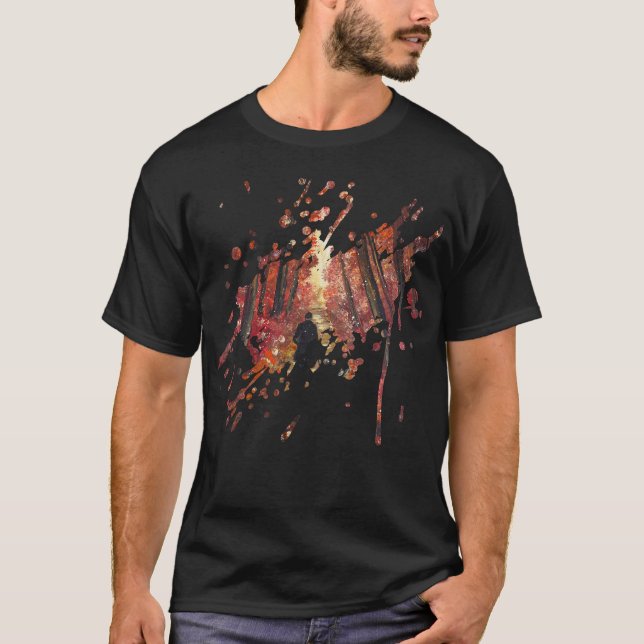 Handmade artwork- Orange forest  T-Shirt (Front)