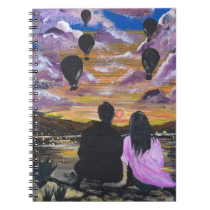 Handmade Artwork – Sunset Together Notebook