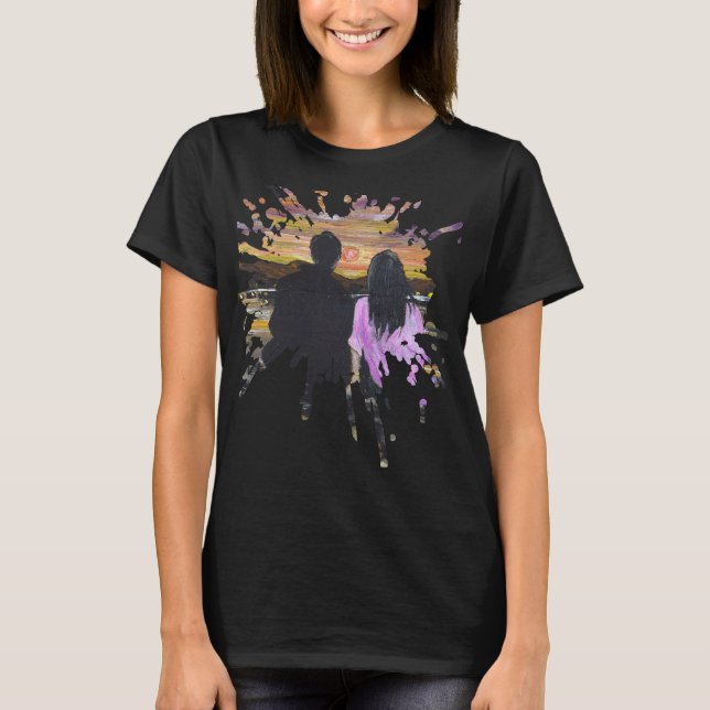 Handmade Artwork – Sunset Together T-Shirt (Front)