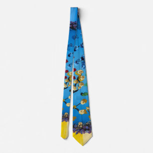 Handmade artwork-    The Flower Wheel Tie