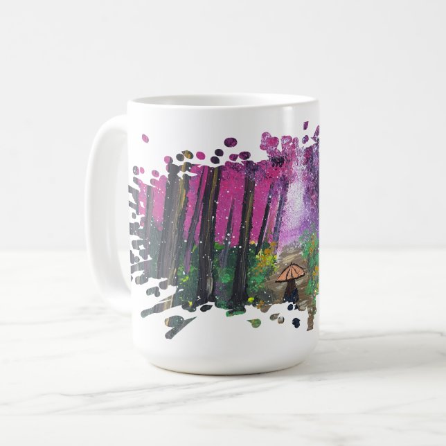 Handmade artwork-Walking alone  Coffee Mug (Front Left)