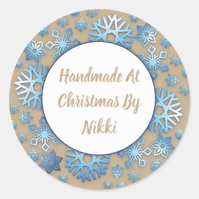 Handmade At Christmas By Stickers (Front)