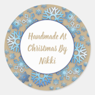 Handmade At Christmas By Stickers