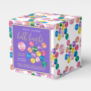 Handmade Bath Beauty Business Shower Bombs Label Favour Box