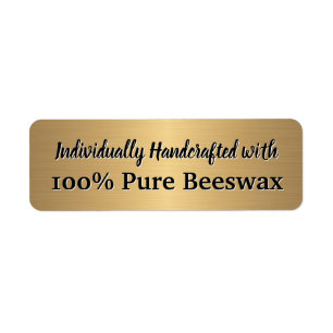 Handmade Beeswax Candle Return Address Label