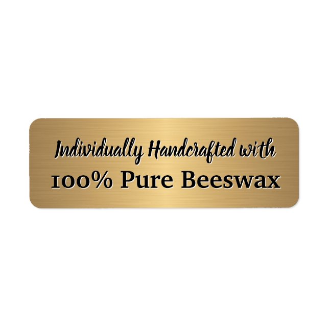 Handmade Beeswax Candle Return Address Label (Front)