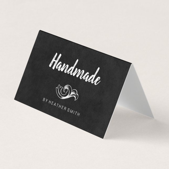 Handmade  (Black / White) Business Card (Front)