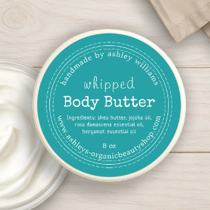 Handmade Body Butter Organic Business Green Classic Round Sticker
